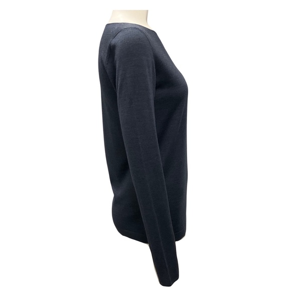 BRUNELLO CUCINELLI NAVY BOATNECK CASHMERE SILK LIGHTWEIGHT SWEATER - Picture 2 of 6